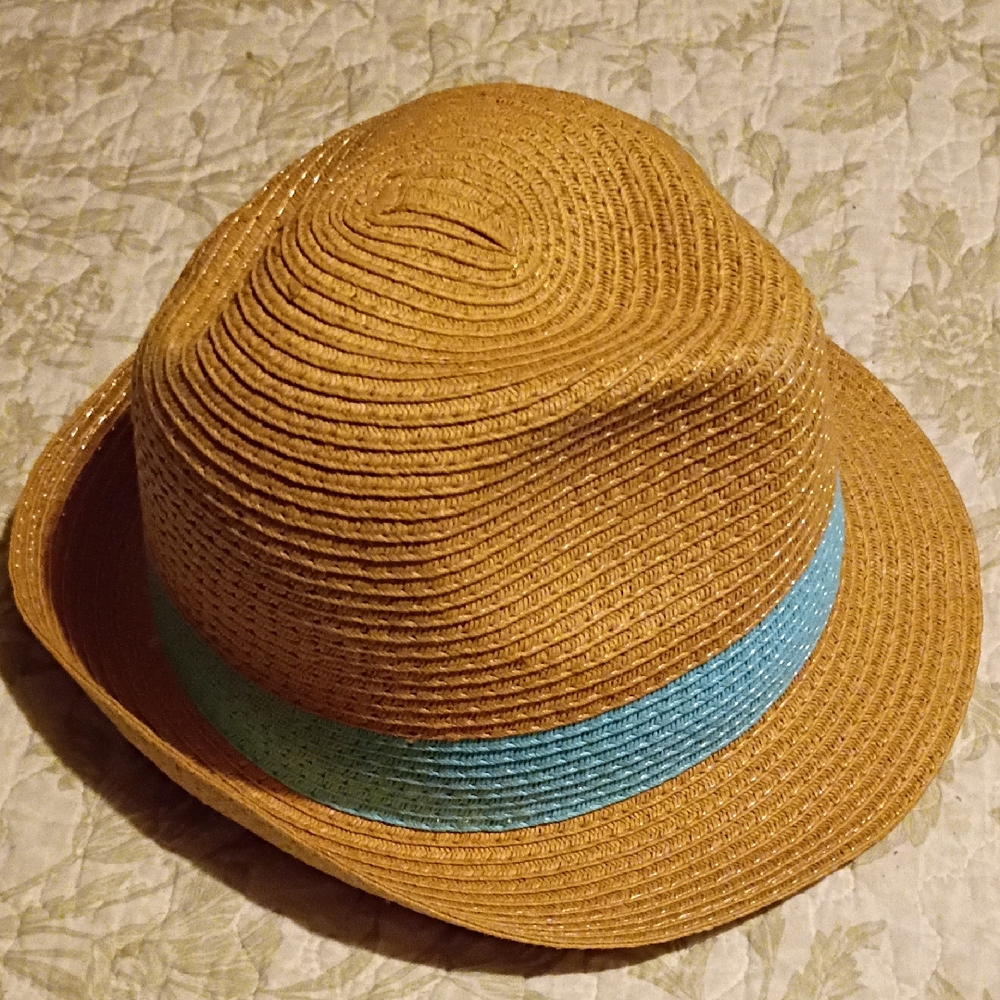 Chatties Tan Hat with Blue Accent